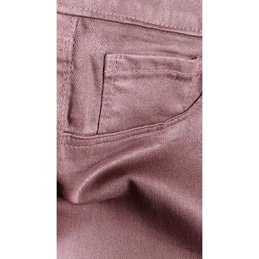 L'Agence Womens High Rise Coated Margot Skinny Jeans Brown Size 32 - Picture 11 of 11